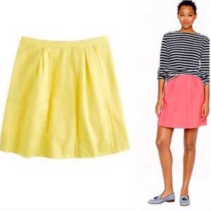 J. Crew Yellow Lace Stripe A-Line Skirt